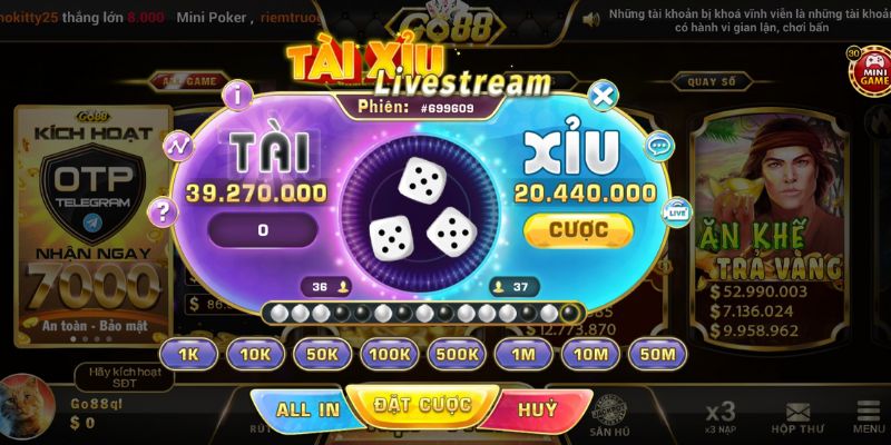Khám Phá Tài Xỉu Livestream Tại Nhà Cái B52 – Hấp Dẫn Và An Toàn